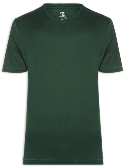 Camiseta Masculina Pima Manga Curta - Verde Camiseta Masculina Pima Manga Curta - Verde