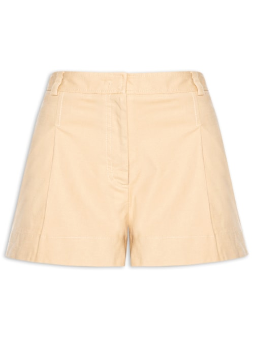 Shorts Alfaiataria Pregas - Amarelo