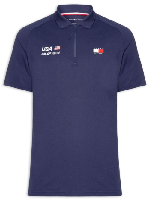 Polo Masculina Piquet Performance US Sailgp - Azul Polo Masculina Piquet Performance US Sailgp - Azul
