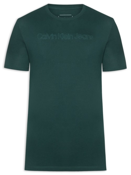 Camiseta Masculina Manga Curta Embossed + Bordado - Verde Camiseta Masculina Manga Curta Embossed + Bordado - Verde