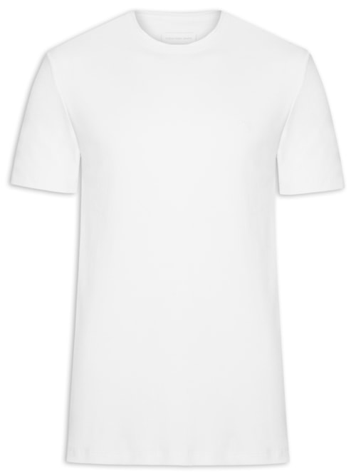 Camiseta Masculina Manga Curta Ribana - Branco Camiseta Masculina Manga Curta Ribana - Branco