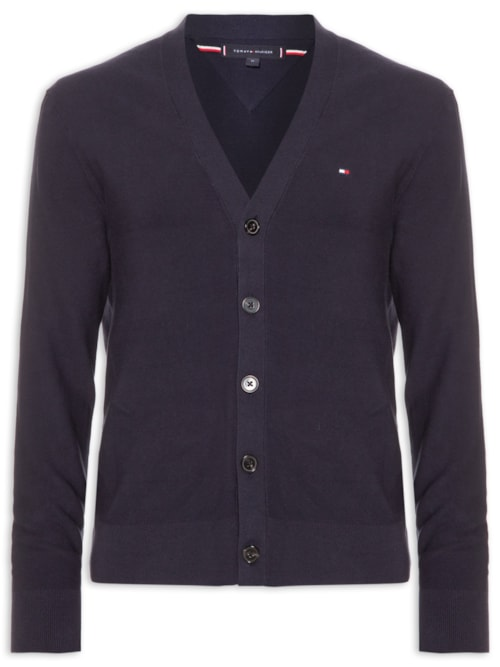 Cardigã Masculino Relaxed Fit Cool Touch - Azul Cardigã Masculino Relaxed Fit Cool Touch - Azul