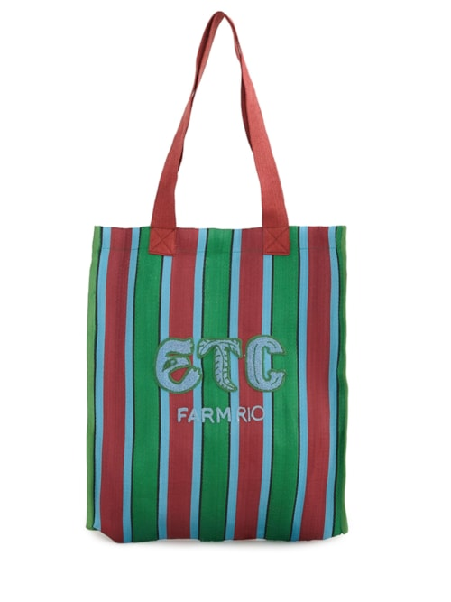 Bolsa Feminina Ráfia Multicolor - Verde Bolsa Feminina Ráfia Multicolor - Verde