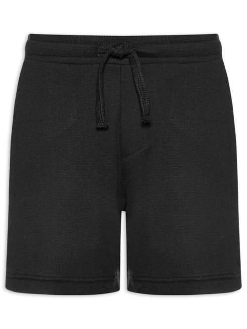 Bermuda Masculina Sarja Texture E-Basics - Preto