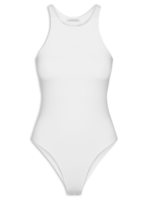 Body Feminino em Poliamida Nadador Branco Body Feminino em Poliamida Nadador Branco