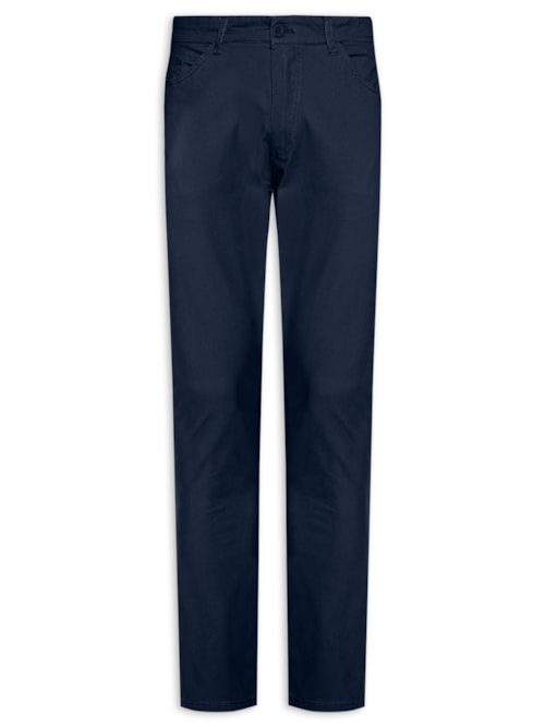 Calça Masculina Slim Chino Color - Azul