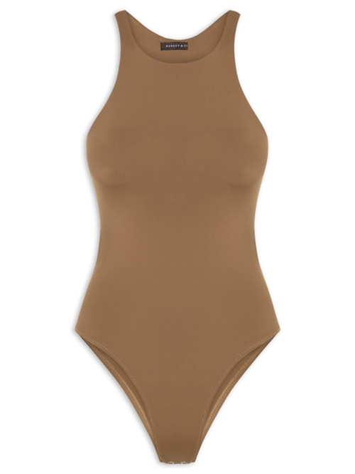Body Feminino em Poliamida Nadador Marrom Body Feminino em Poliamida Nadador Marrom