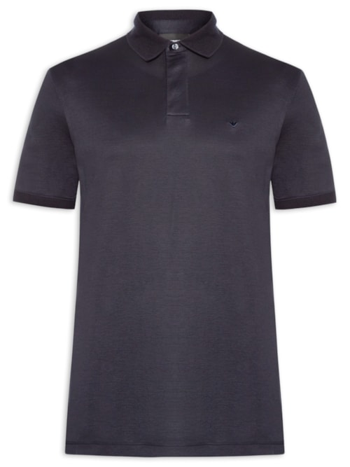 Camisa Polo Masculina Clássica Lyocell - Azul Camisa Polo Masculina Clássica Lyocell - Azul