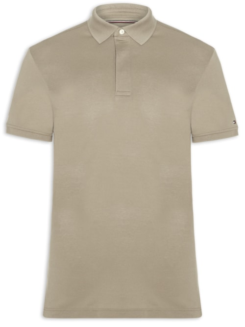 Polo Masculina Regular Fit Vista Coberta - Bege Polo Masculina Regular Fit Vista Coberta - Bege