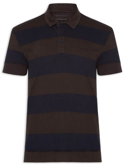 Polo Masculino Rugby Listrada Marrom Polo Masculino Rugby Listrada Marrom