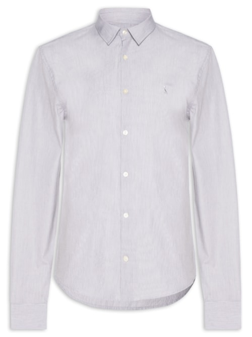 Camisa Masculina Manga Longa Cerrado - Cinza Camisa Masculina Manga Longa Cerrado - Cinza