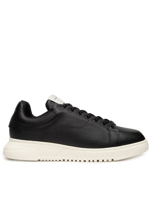 Tênis Masculino Tumbled Leather Calf - Preto Tênis Masculino Tumbled Leather Calf - Preto