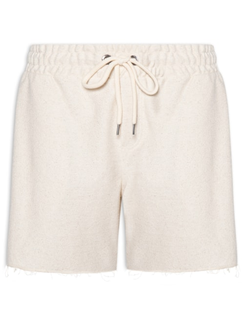 Bermuda Masculina De Moletom Em Linho Eco - Bege