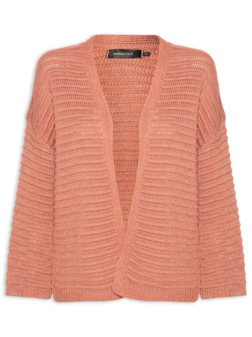 Cardigan Tricot Feminino Amplo - Rosa Cardigan Tricot Feminino Amplo - Rosa