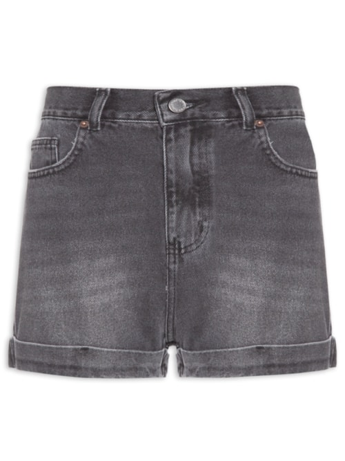 Short Jeans Feminino Black Barra Italiana Used - Preto