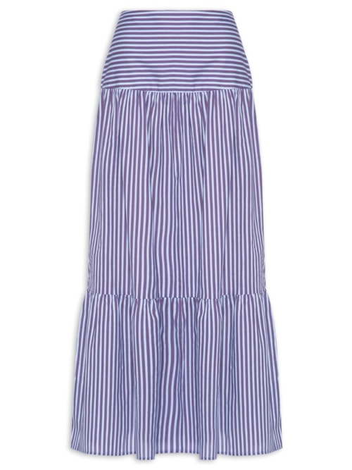 Saia Longa Voil Listrada Roxo Saia Longa Voil Listrada Roxo