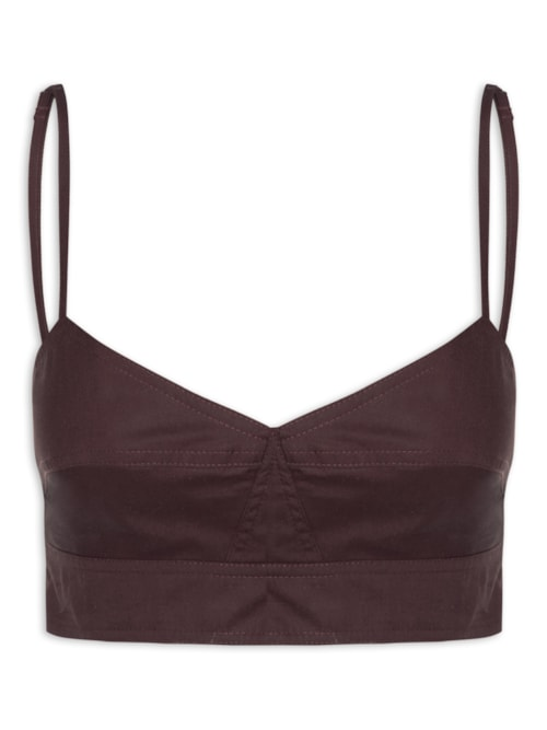 Top Recortes Boho Marrom Top Recortes Boho Marrom