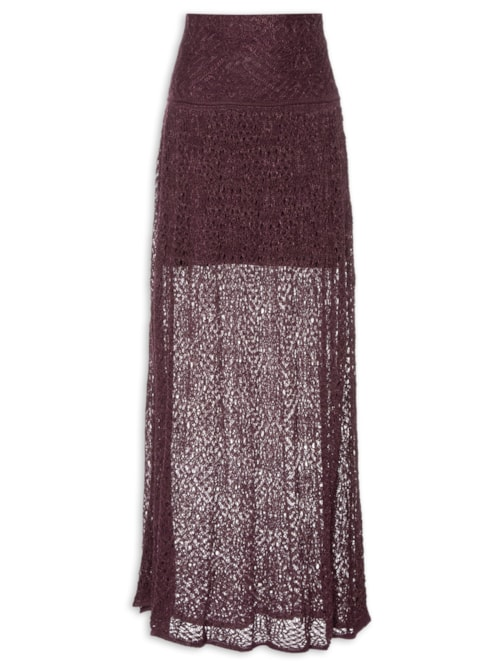 Saia Tricot Rendada Feminina Vermelho Saia Tricot Rendada Feminina Vermelho