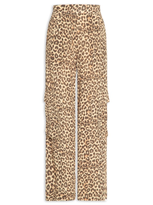 Calça Feminina Ggt Estampa Onça - Animal Print