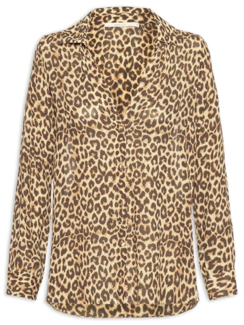 Camisa Feminina Ggt Estampa Onça - Animal Print