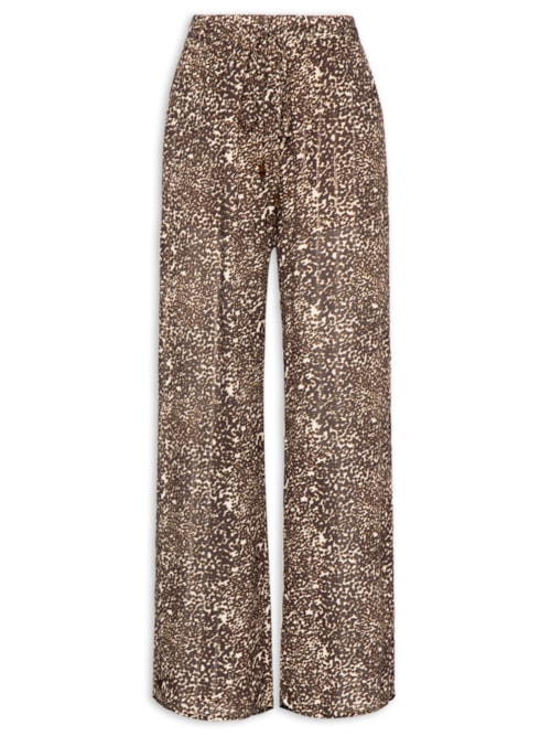 Calça Feminina Pantalona Estampa Kira - Animal Print