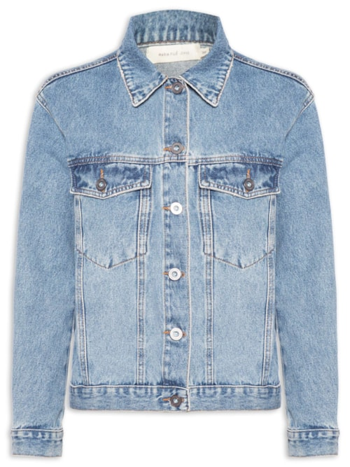 Jaqueta Feminina Jeans Used - Azul