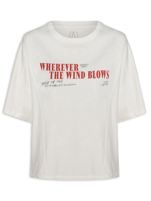 Camiseta Feminina Malha Color - Branco Camiseta Feminina Malha Color - Branco