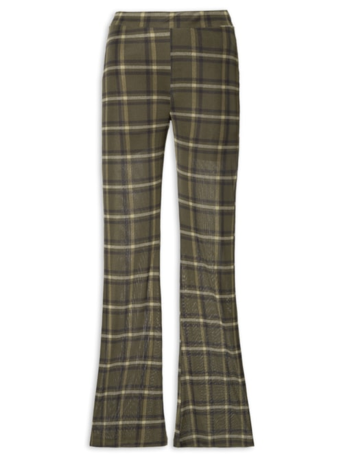 Calça Feminina Tule Xadrez - Verde