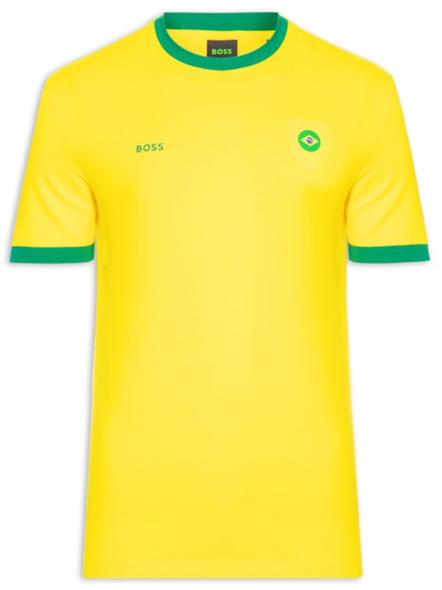 Camiseta Masculina Brasil Copa Lux Tee - Amarelo Camiseta Masculina Brasil Copa Lux Tee - Amarelo