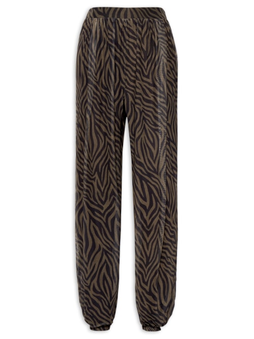 Calça Feminina Tule Zebra - Marrom