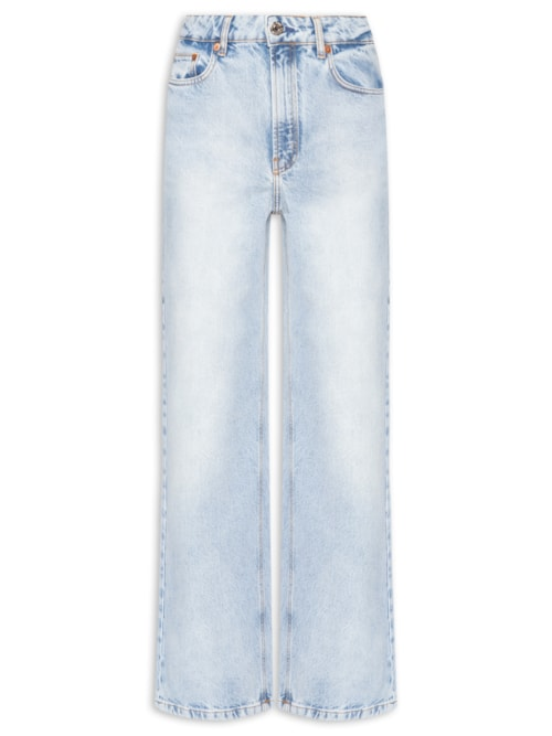 Calça Feminina Jeans Reta 70s Luque - Azul