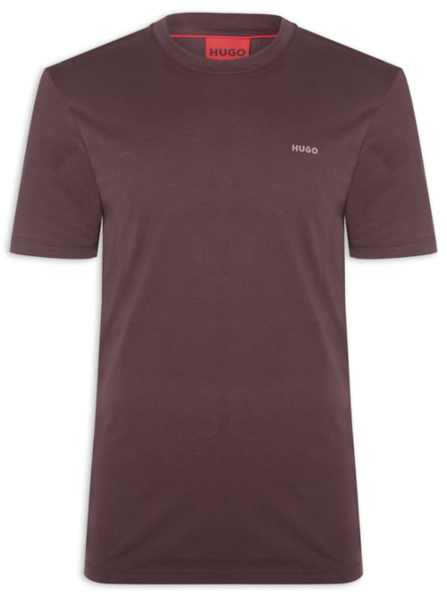 Camiseta Masculina Logo Crew Neck Dero 222 - Marrom