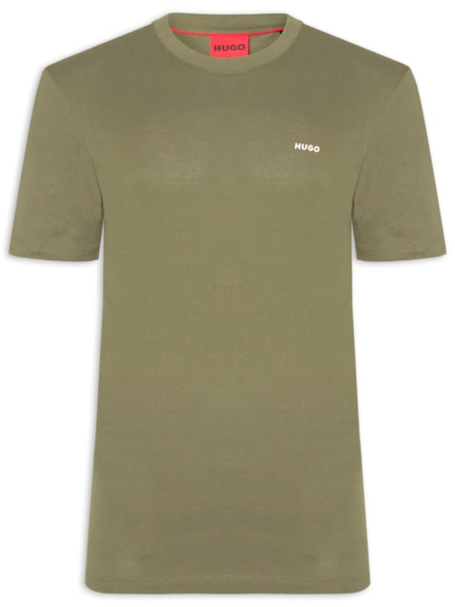 Camiseta Masculina Logo Print Crew Neck Dero 222 - Verde Camiseta Masculina Logo Print Crew Neck Dero 222 - Verde