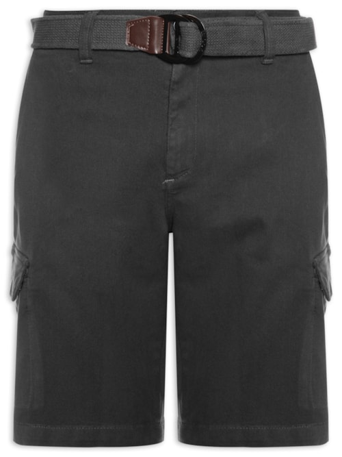 Bermuda Masculina Cargo com Cinto - Preto