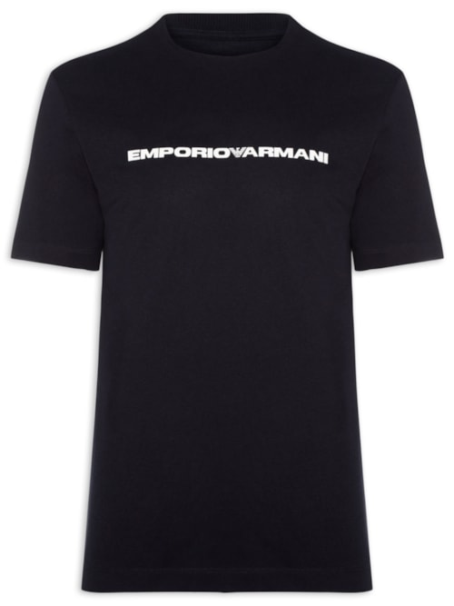 Camiseta Masculina Capsule American Organic Full Mini Print Logo Preto
