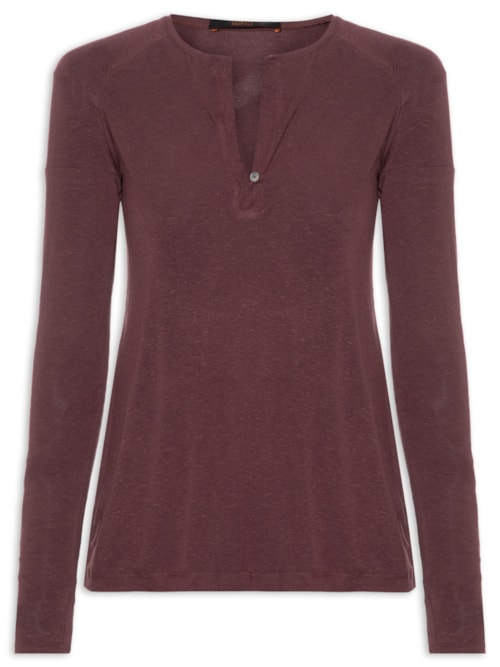 Blusa Feminina Raglan Desconstruída - Marrom Blusa Feminina Raglan Desconstruída - Marrom