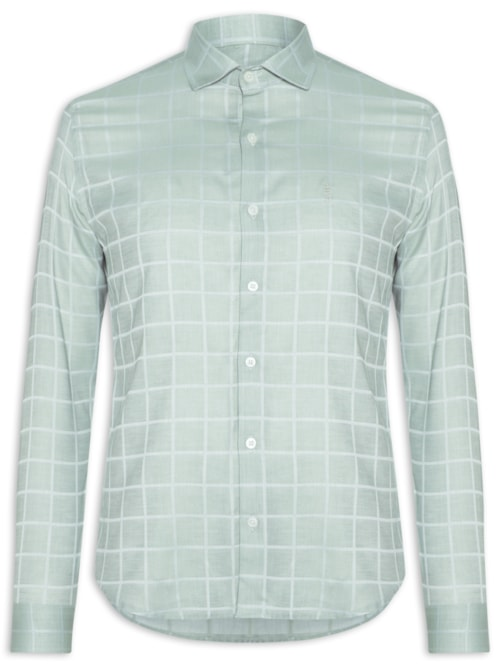 Camisa Masculina Maquinetada Square Verde