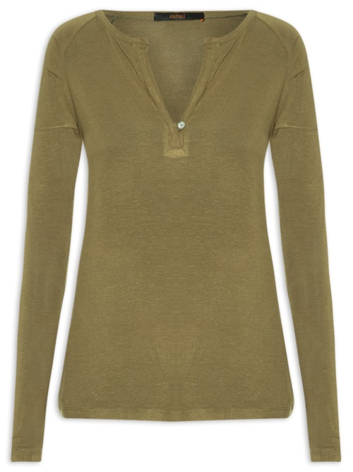 Blusa Feminina Raglan Desconstruída - Verde