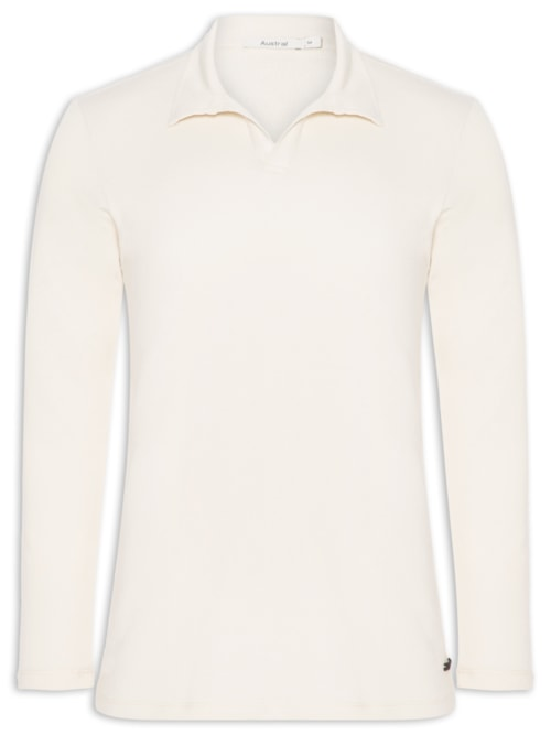 Polo Masculina Manga Longa Milford - Branco Polo Masculina Manga Longa Milford - Branco