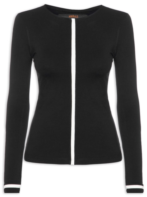 Blusa Feminina Manga Longa Vivos Colors Power - Preto Blusa Feminina Manga Longa Vivos Colors Power - Preto