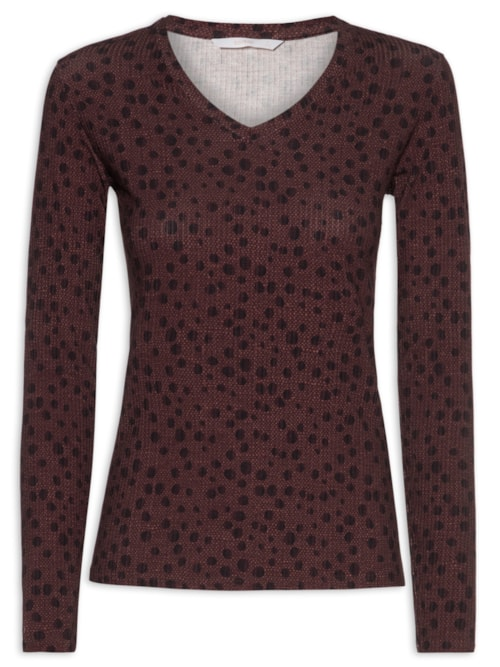 Blusa Canelado Sevilha Marrom Blusa Canelado Sevilha Marrom