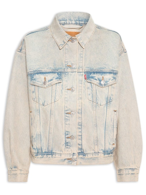 Jaqueta Feminina Jeans 90S Trucker - Azul Jaqueta Feminina Jeans 90S Trucker - Azul