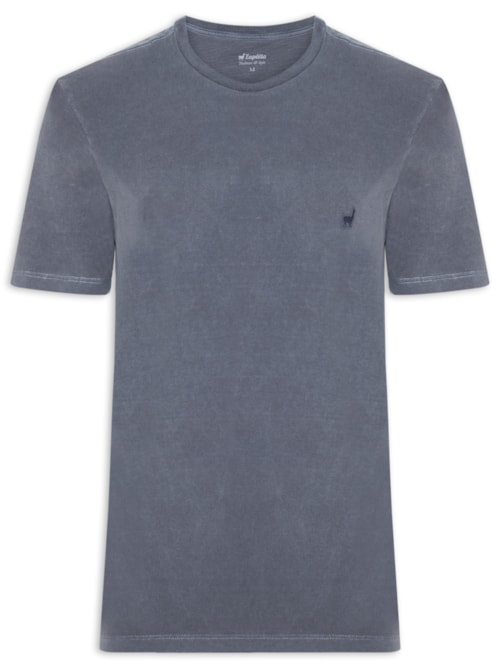 Camiseta Masculina Básica Stone - Azul Camiseta Masculina Básica Stone - Azul
