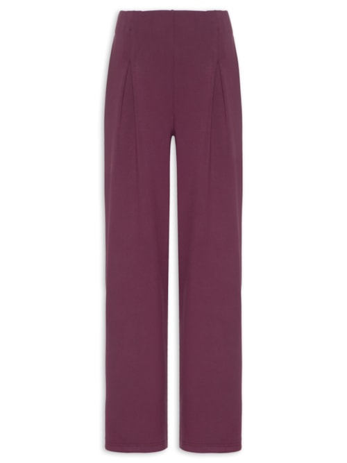 Calça Feminina Moletom com Pregas Vermelho
