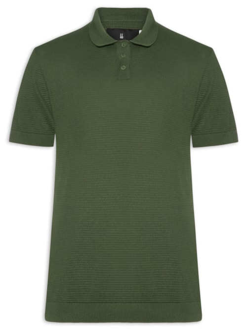 Pólo Masculina Tricot Manga Curta Bretanha - Verde Pólo Masculina Tricot Manga Curta Bretanha - Verde