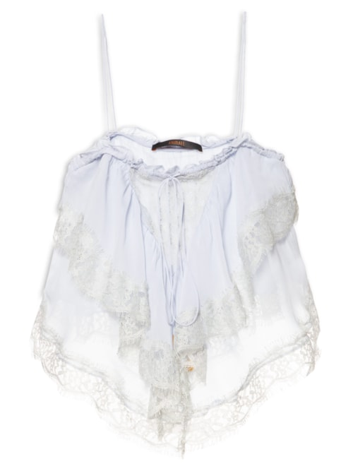 Top Pontas Renda Azul Fairy - Azul Top Pontas Renda Azul Fairy - Azul