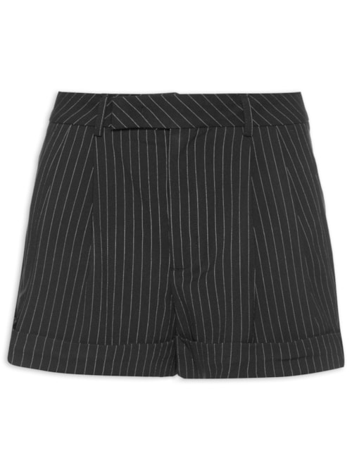 Short Feminino Listras - Preto