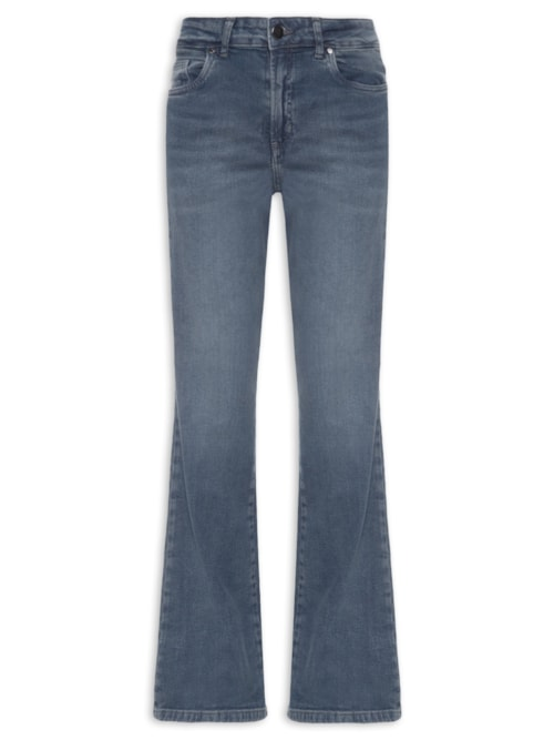 Calça Jeans Feminina Boot Vintage New Basic - Cinza
