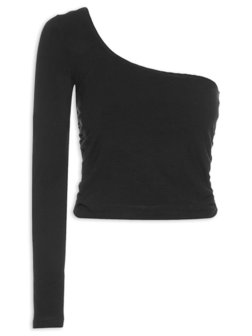 Blusa Feminina Um Ombro Só - Preto Blusa Feminina Um Ombro Só - Preto