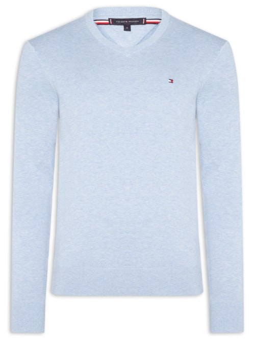 Suéter Masculino Essential Regular Fit V-NK - Azul Suéter Masculino Essential Regular Fit V-NK - Azul